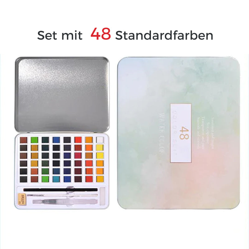 Gluschwein - Glitzer-/Metallic-Aquarell-Set 48 Standardfarben