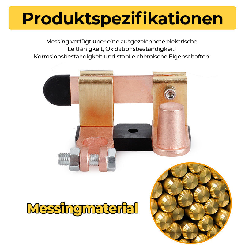 Gluschwein - Messerklingen-Hauptschalter am oberen Pfosten