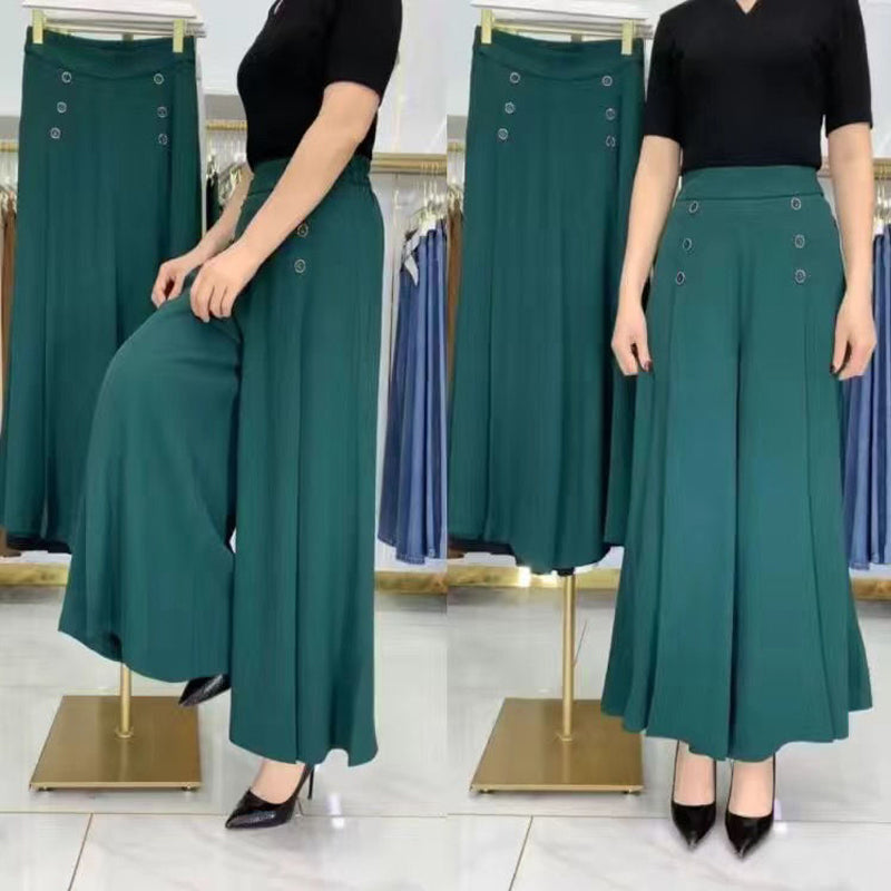 Gluschwein - Stylische Plissierte Hose Mit Weitem Bein