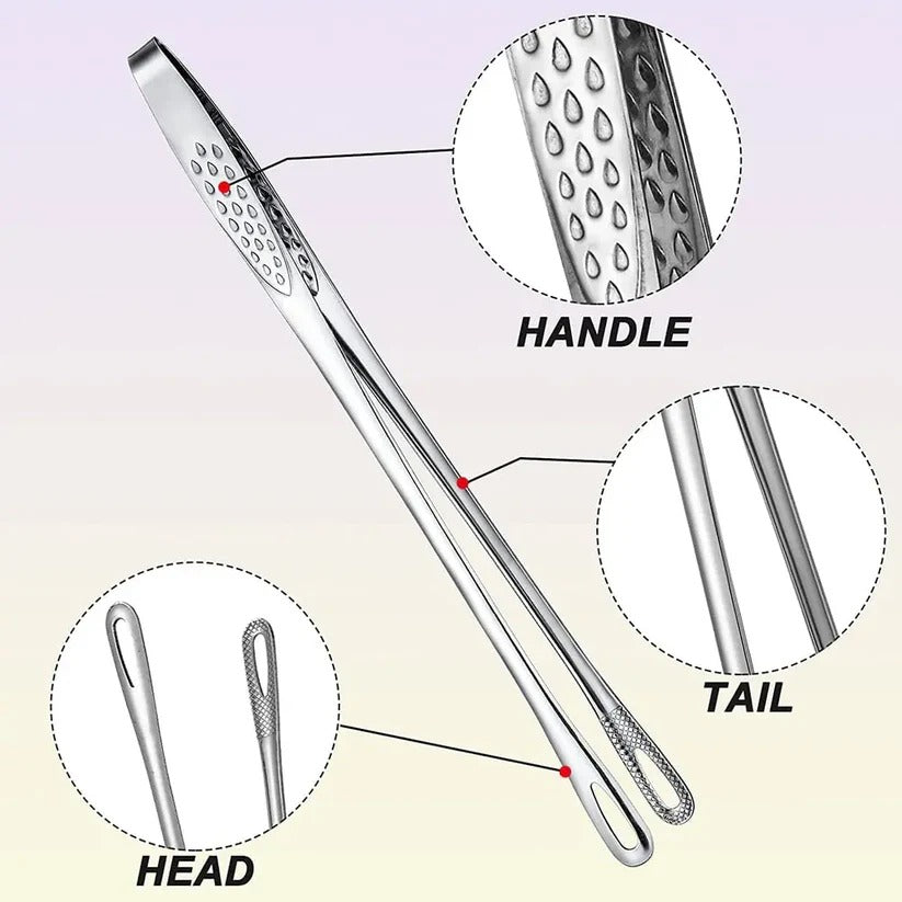 CookingTongs - Edelstahl-Grillzangen für sicheren und festen Griff