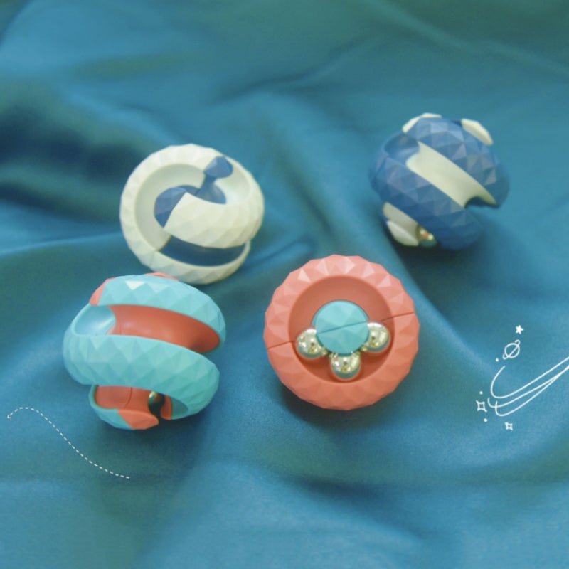 Gluschwein - Kreatives Fingerkreisel-Dekompressionsspielzeug mit Rollkugel Blau+Weiß+Grün+Rosa