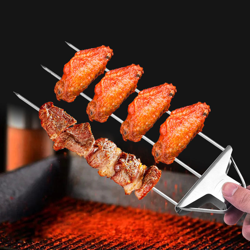 Gluschwein - Halbautomatische Grillgabel aus Edelstahl