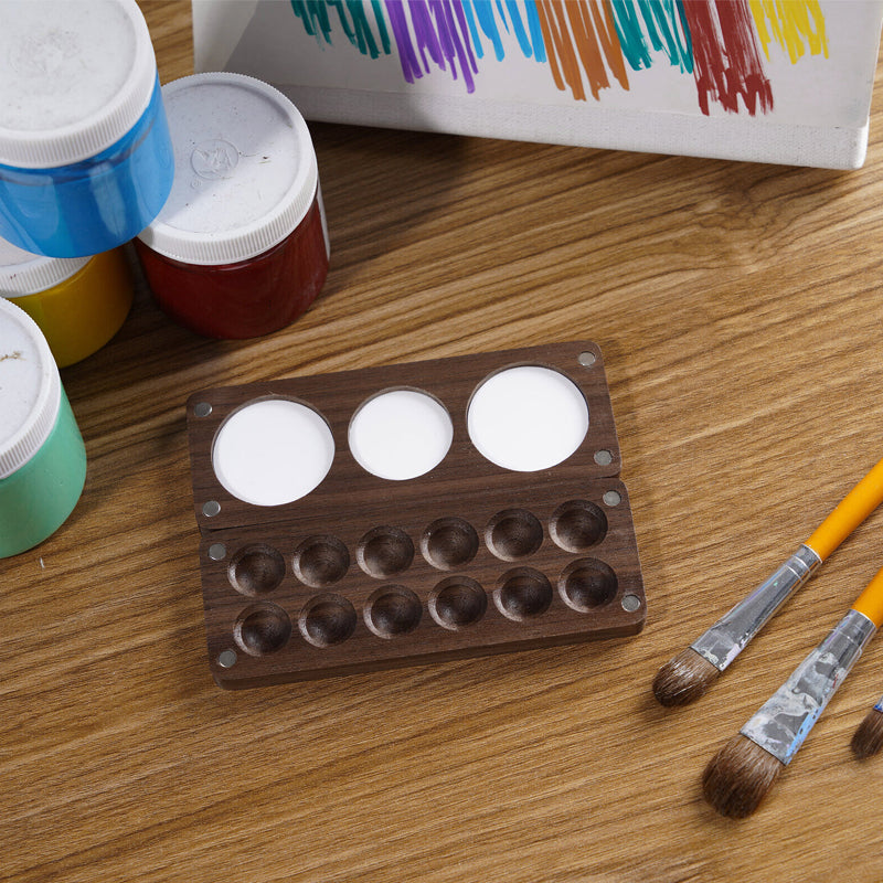 Gluschwein - Tragbare Walnuss Aquarell-Palette