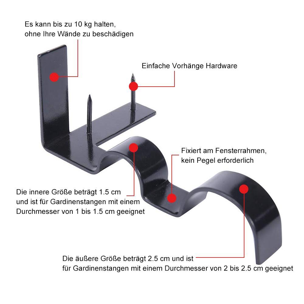 Gluschwein - Universal Vorhangstangen Halterungen 2 Stück