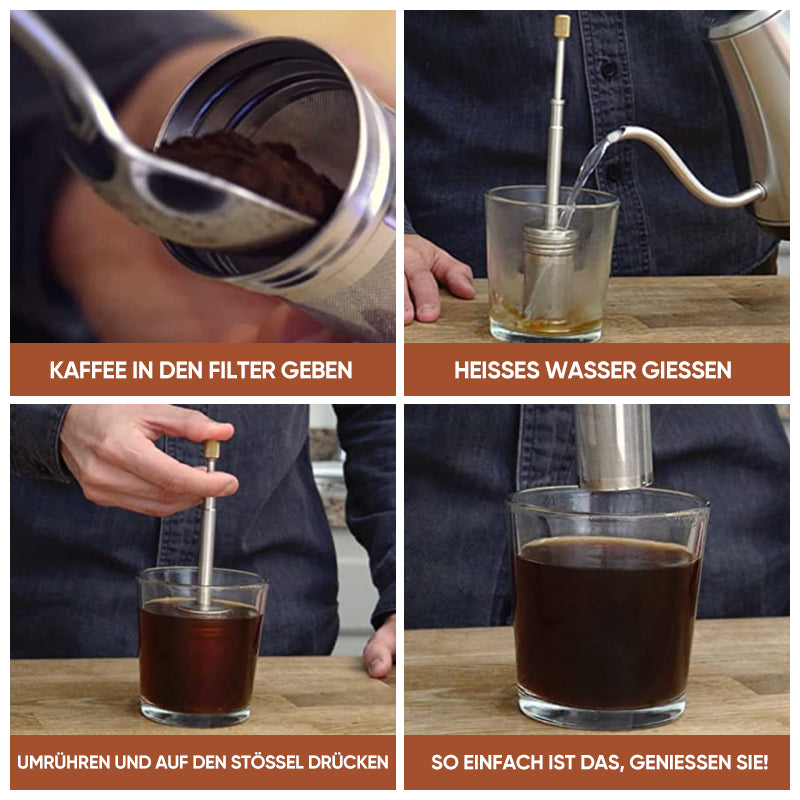 Gluschwein - (Vorverkauf, Versand nach dem 15. Juni) Manueller Kaffeefilter aus rostfreiem Stahl