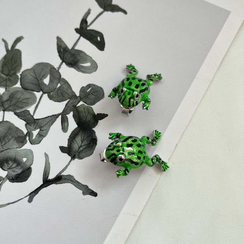 Gluschwein - Kreativer Frosch-Ohrring-Clip Ohrclips