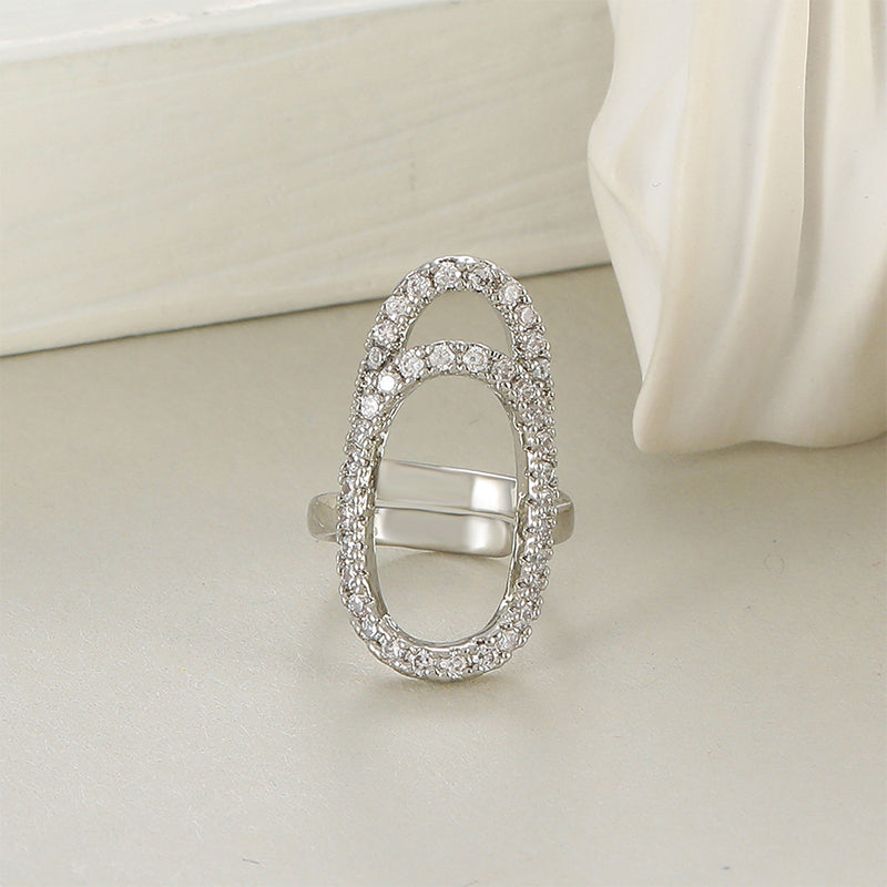 Gluschwein - Geometrischer Diamant offener Nagelring