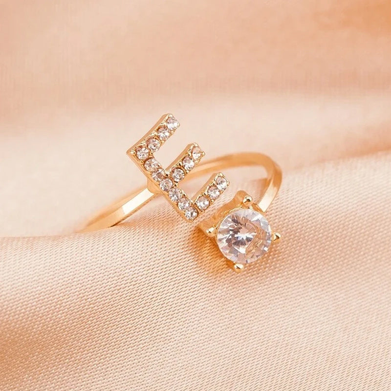 Gluschwein - Buchstaben Ring aus Kristall