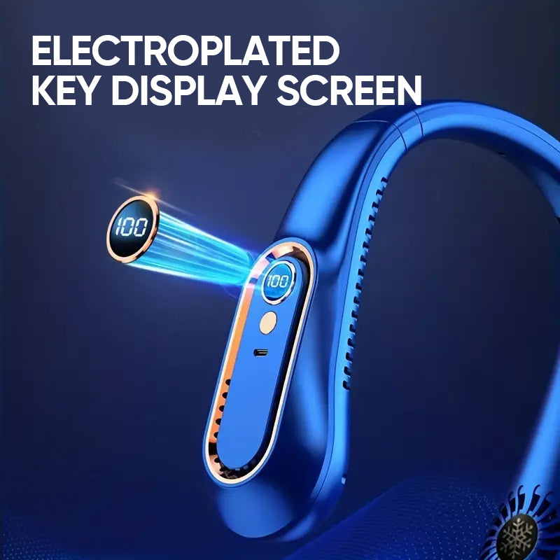 Gluschwein - Nackenventilator, wiederaufladbarer USB-Lüfter, 5 Geschwindigkeiten einstellbar