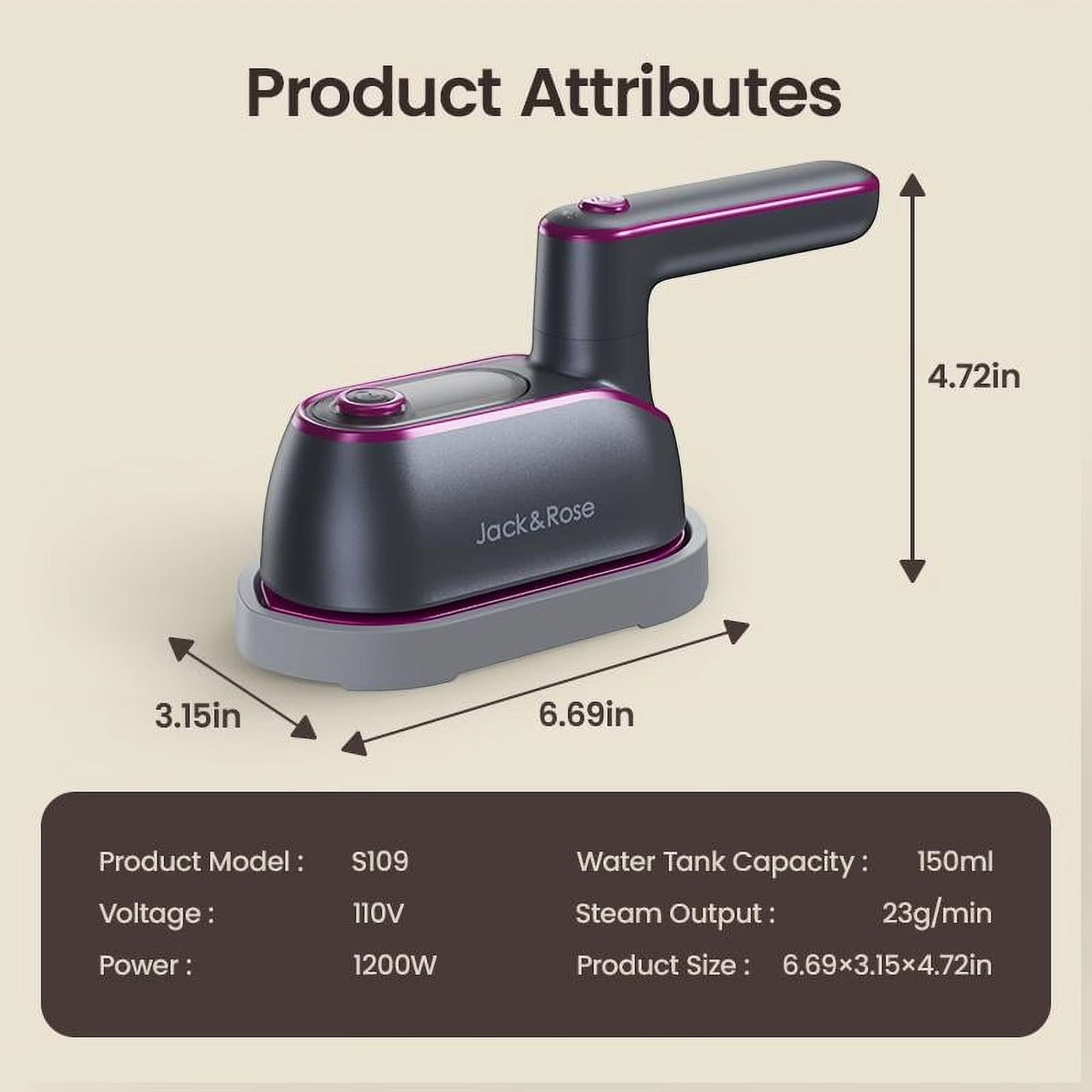 Gluschwein - Travel Iron - Kompaktes Bügeleisen für unterwegs