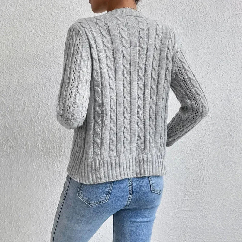 Gemütliche Strickjacke mit Knöpfen für Damen