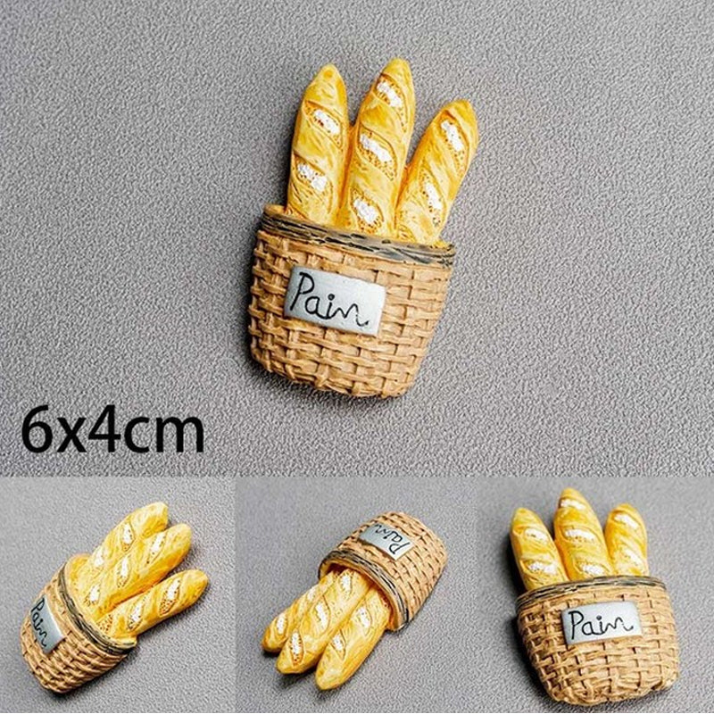 Gluschwein - Cartoon-Kühlschrank-Magnet-Set Brotkorb