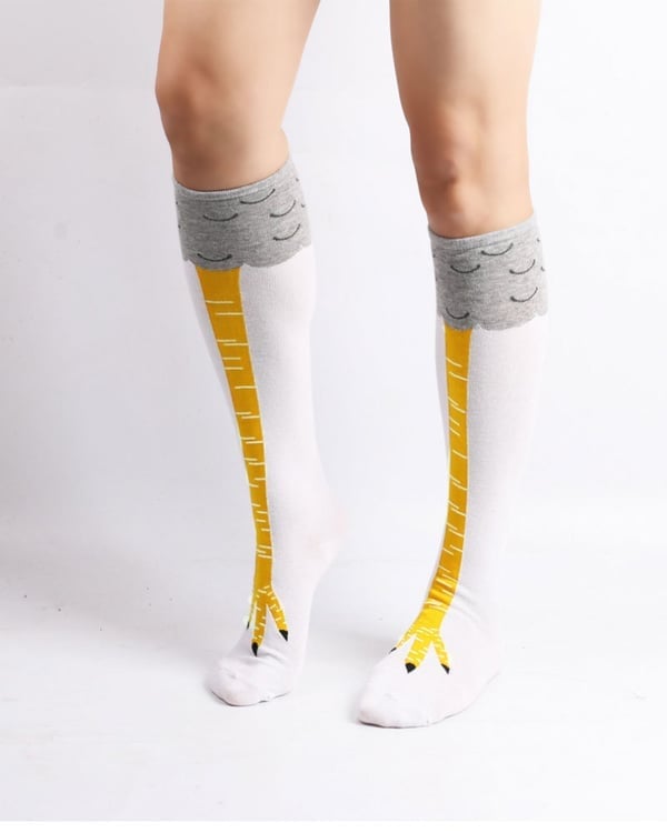 1 + 1 GRATUIT | Chaussettes cuisses de poulet – Chaussettes d'hiver amusantes au-dessus du genou