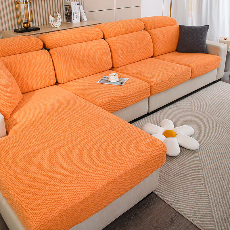Gluschwein - Rundum-Stretch-Sofabezug orange