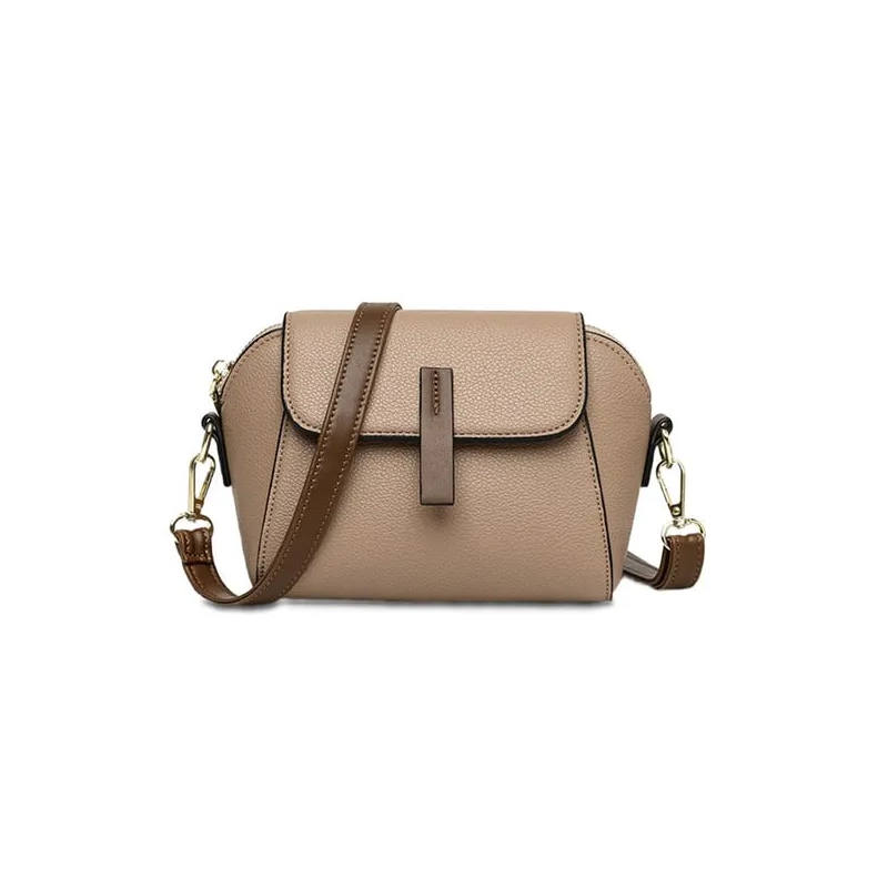 Gluschwein - Leichte, luxuriöse, trendige und vielseitige Umhängetasche aus weichem Leder khaki