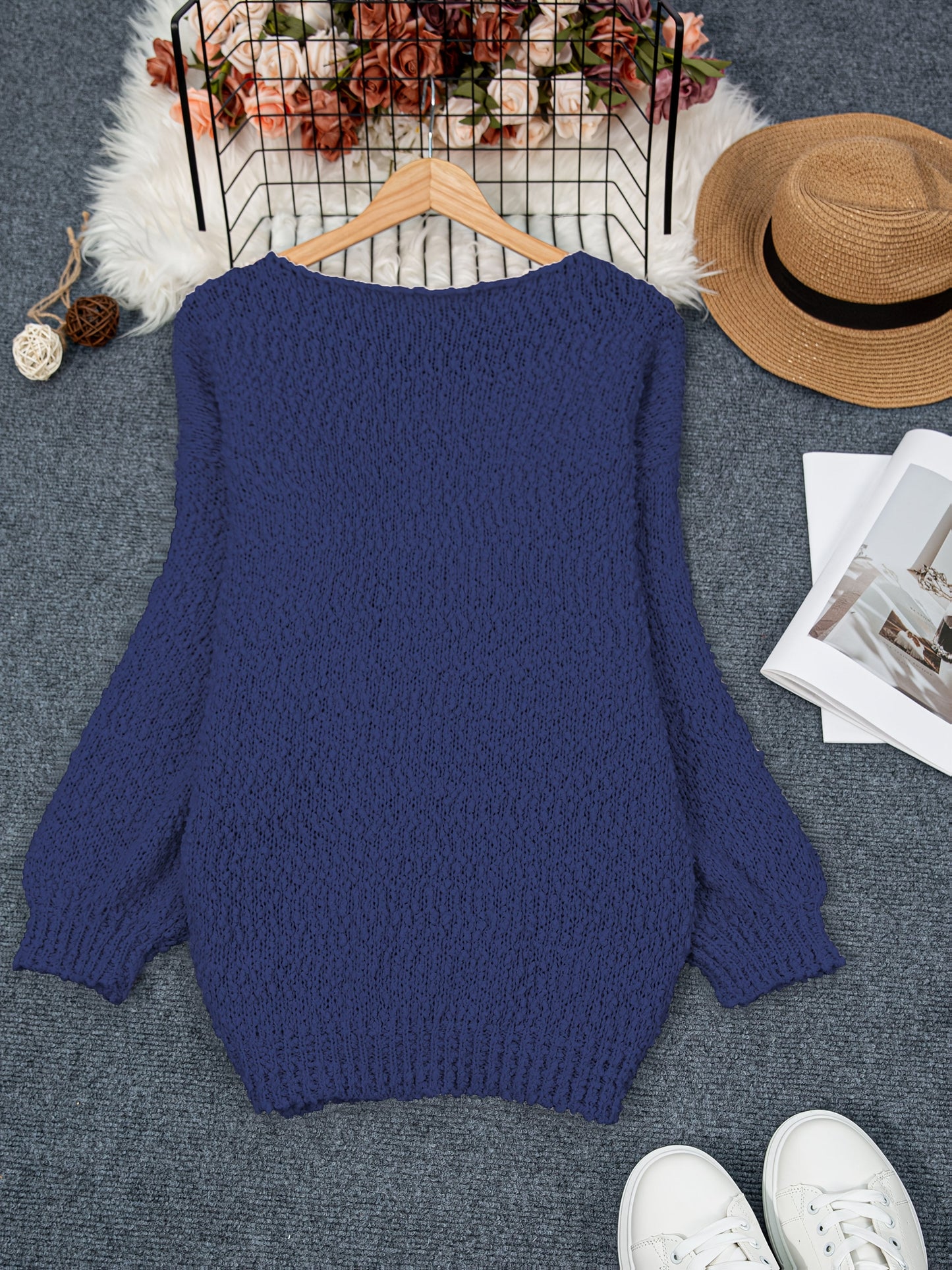 Jeannette - Rundhals-Pullover Mit Langen Ärmeln