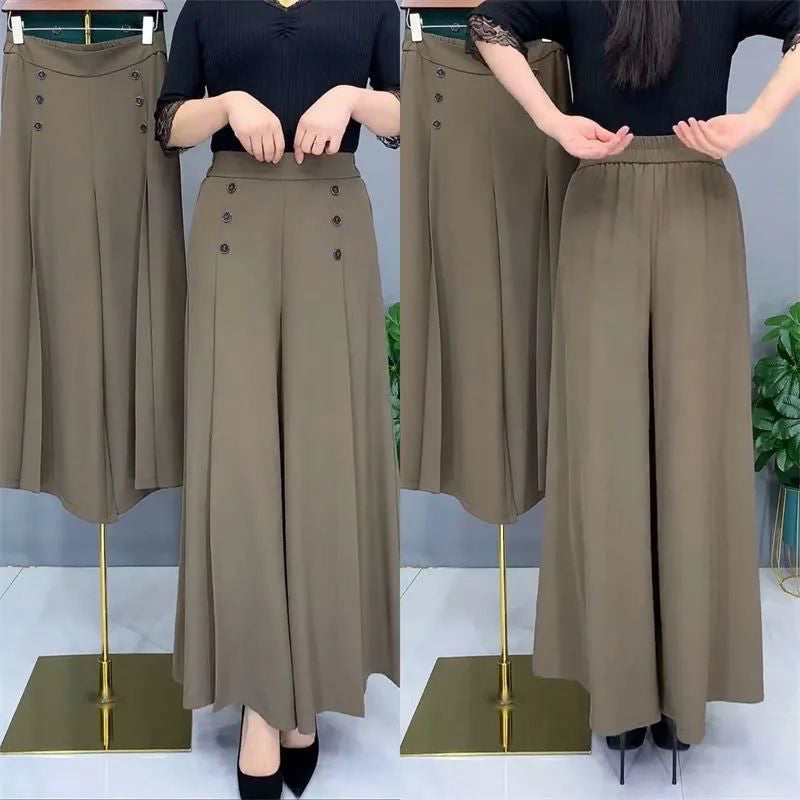 Gluschwein - Stylische Plissierte Hose Mit Weitem Bein