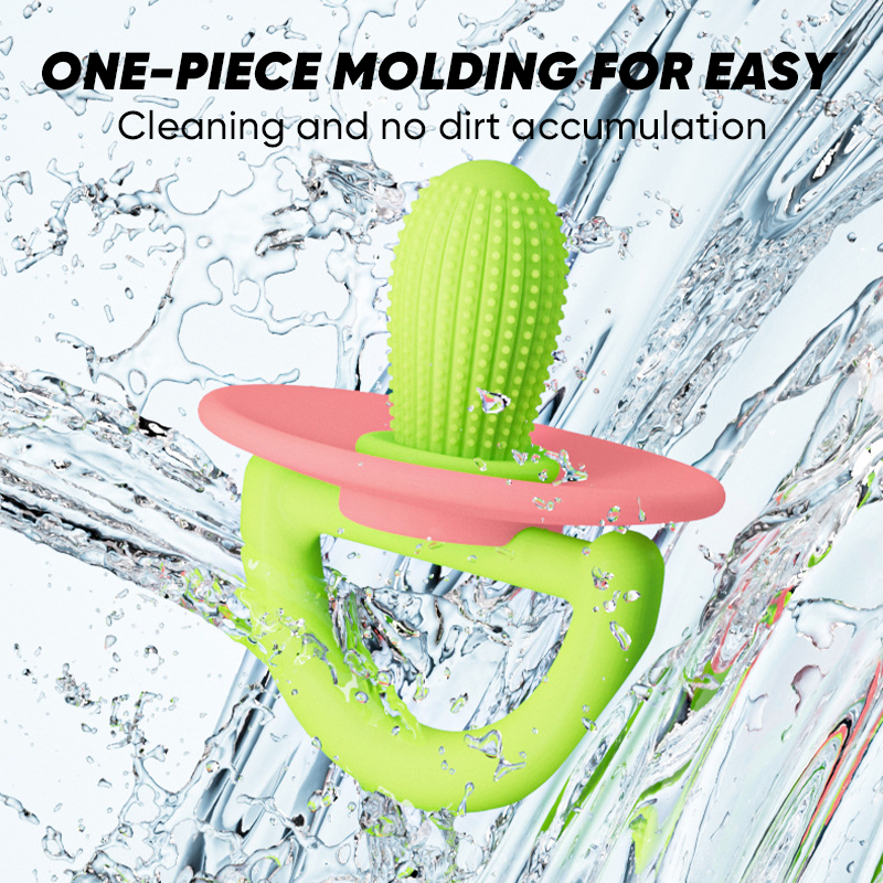 Anneau de dentition en silicone en forme de champignon