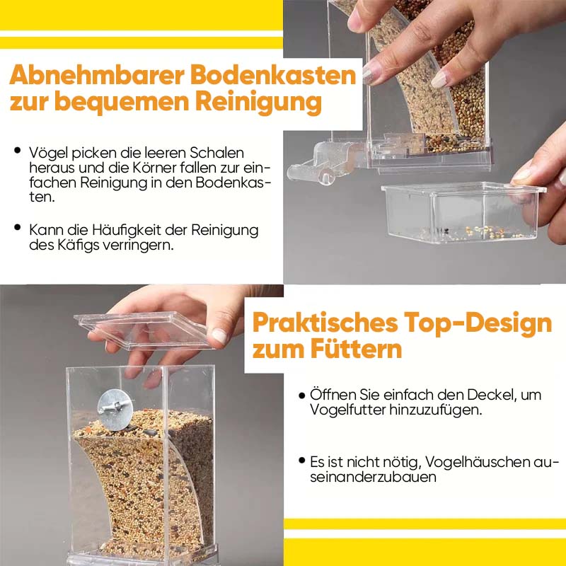 Gluschwein - Automatischer auslaufsicherer transparenter Vogelfutterspender