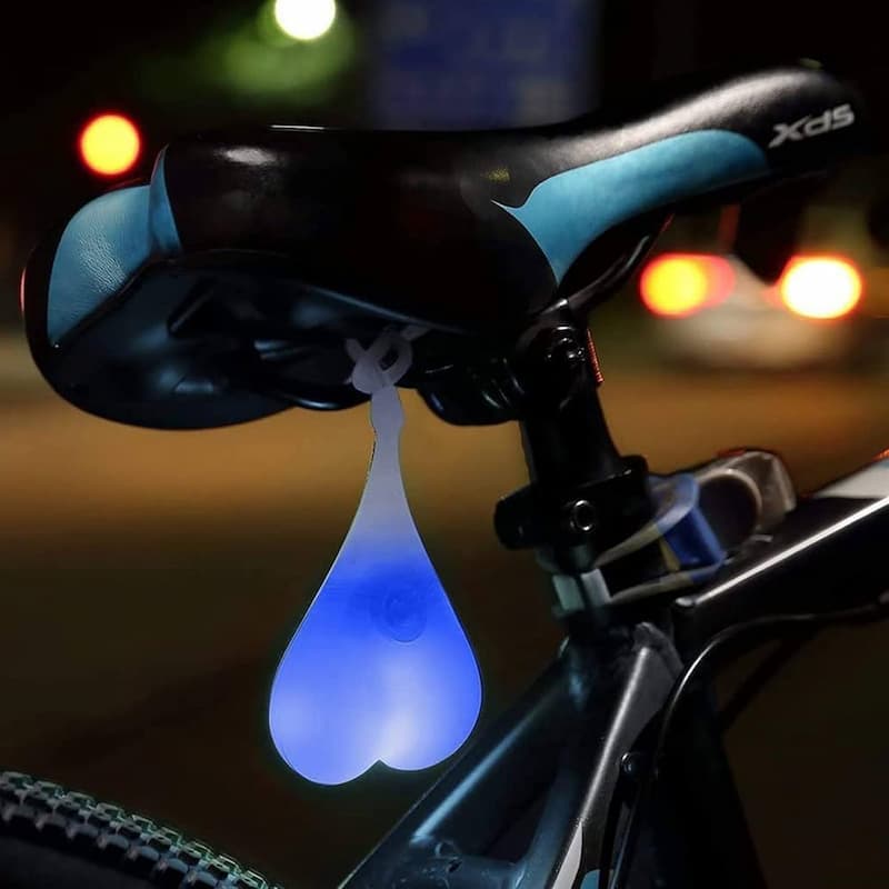 HonaLight - Luz trasera LED para bicicleta en forma de corazón: para una mejor visibilidad en el tráfico