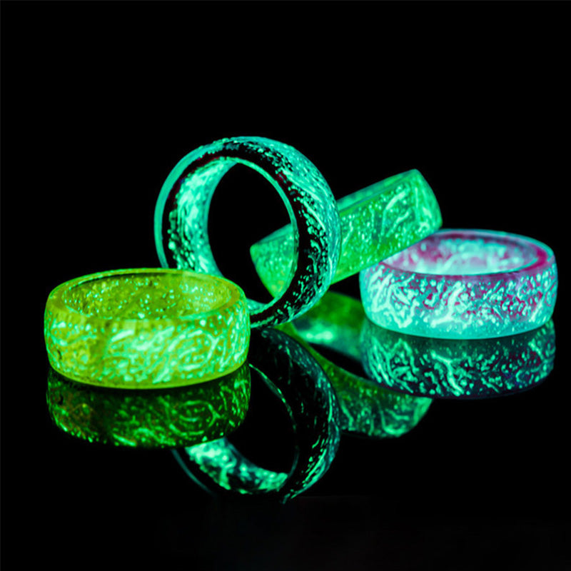 Gluschwein - Fashion Colorful Luminous Resin Fluorescent Glowing Ring