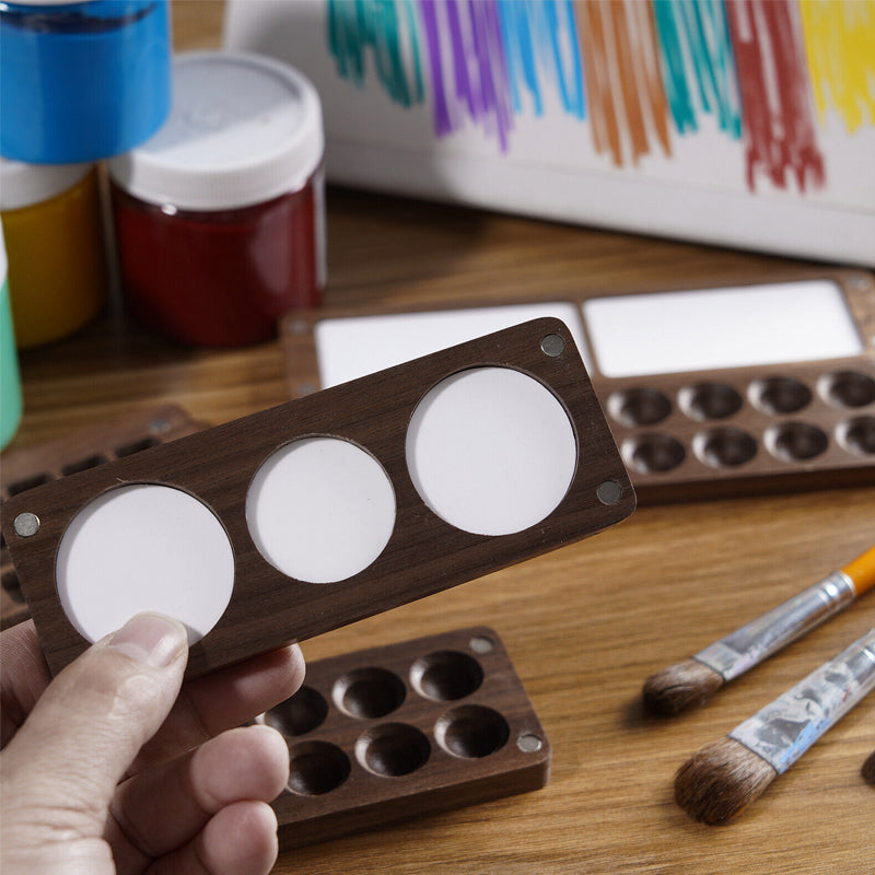 Gluschwein - Tragbare Walnuss Aquarell-Palette