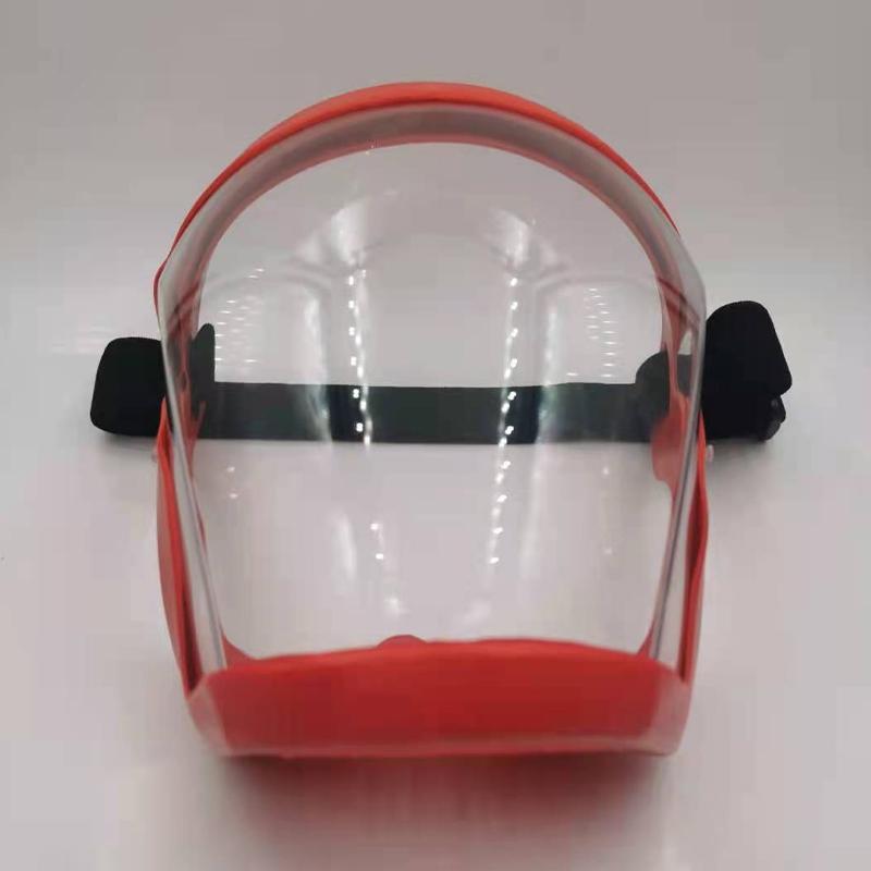 Gluschwein - Industrielle Vollgesichtsschutzmaske zum Spritzen von Pestiziden rot