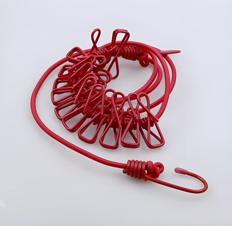 ClipLine - Étendoir à linge portable avec pinces – Idéal pour les voyages, le camping et le balcon
