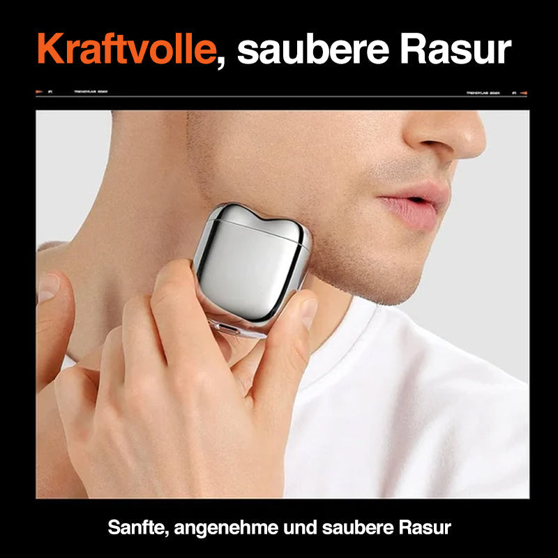Wiederaufladbarer, wasserdichter, kompakter Elektrorasierer für Zuhause, Auto, Reisen