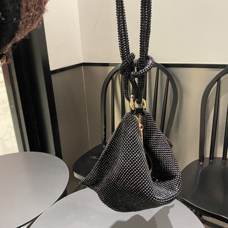 Gluschwein - Luxuriöses Design Handtasche mit glänzenden Strasssteinen