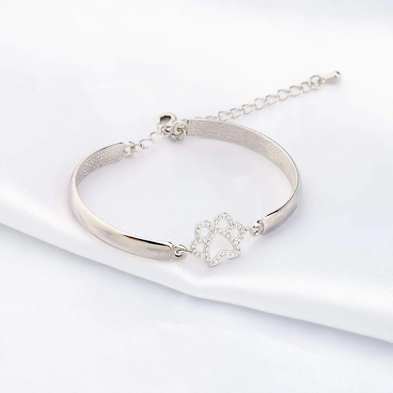 Gluschwein - Hundepfoten-Zirkon-Armband