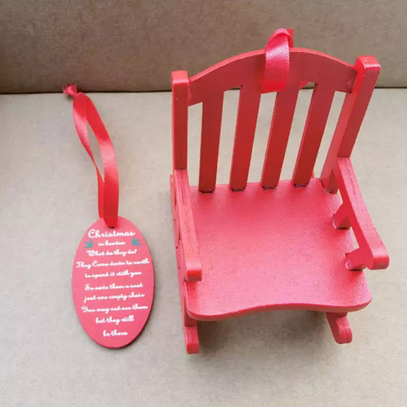 Gluschwein - Weihnachten Holzhandwerk Kleiner Schaukelstuhl Ornament