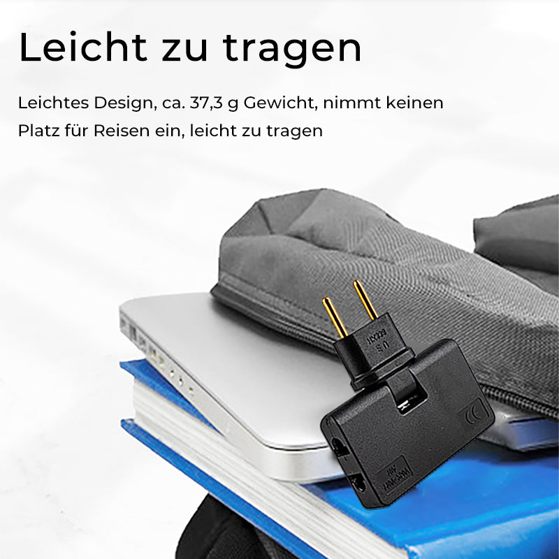 Gluschwein - 3 in 1 drehbarer Steckdosenkonverter