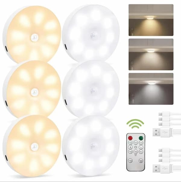 Einstellbare weiße und farbige LED-Pucks
