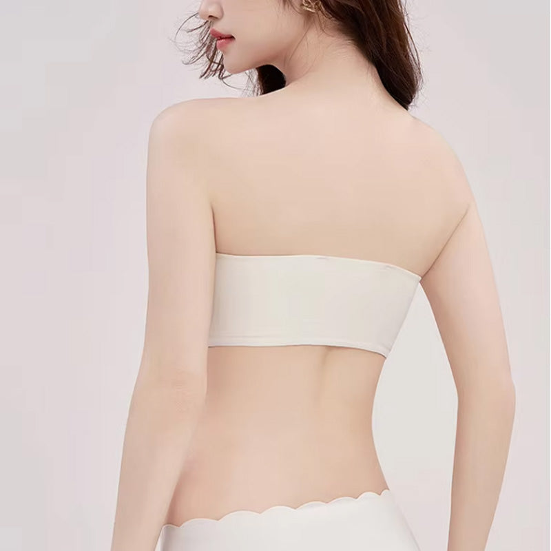 Soutien-gorge bustier antidérapant pour femme avec fermeture sur le devant