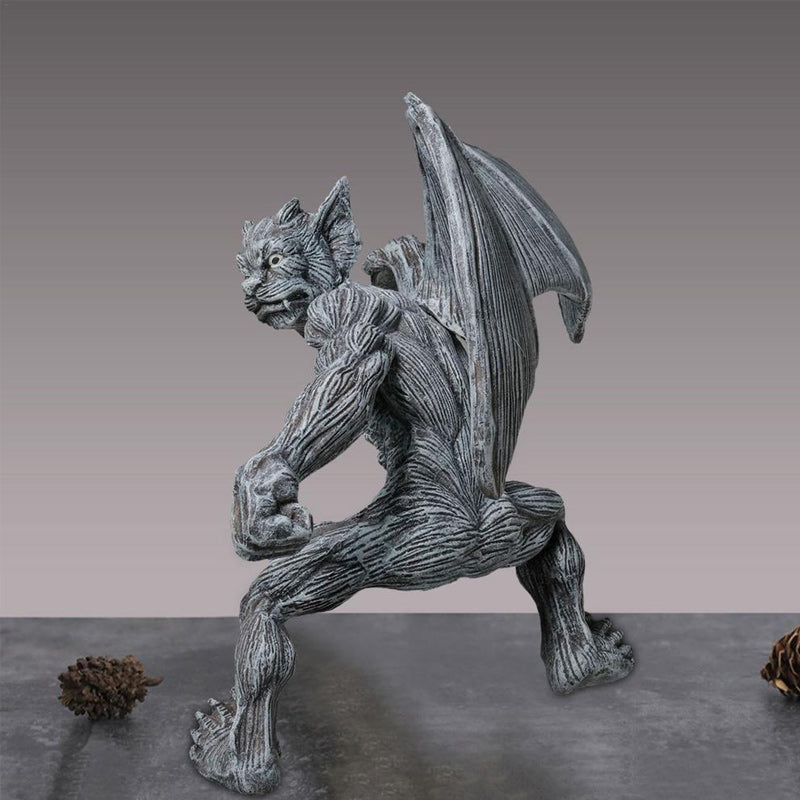 Gluschwein - Drachengeflügelter Gargoyle-Zaunaufhänger