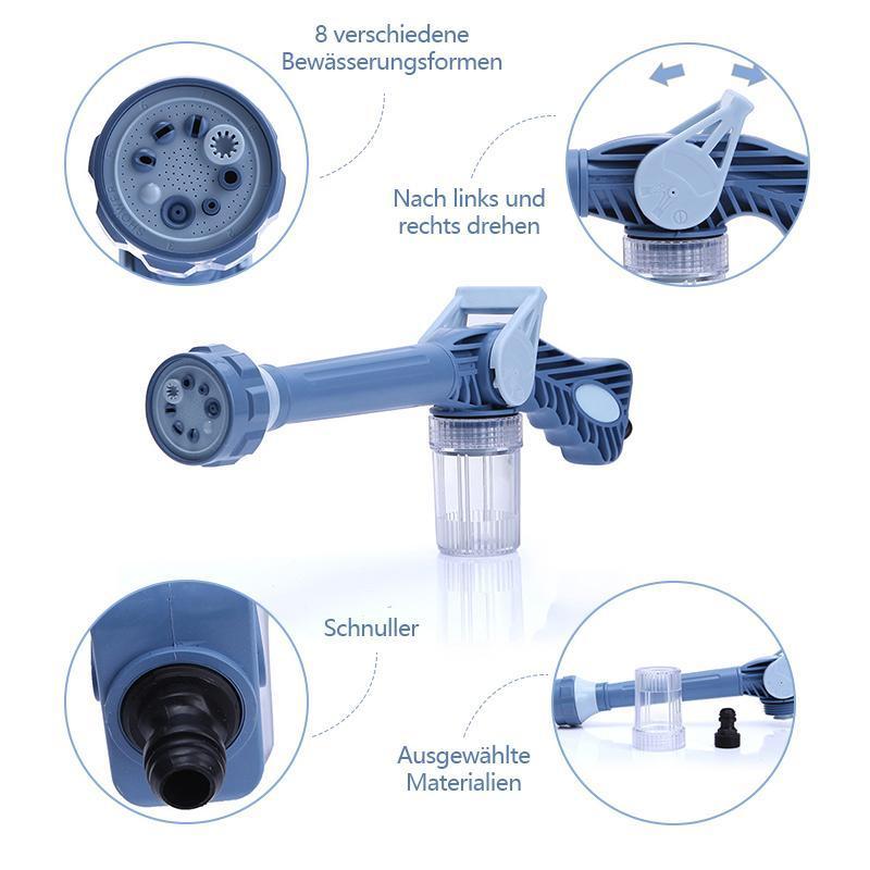 Gluschwein - Hochdruckdüse für Auto & Garten mit 8 verschiedene Bewässerungsformen