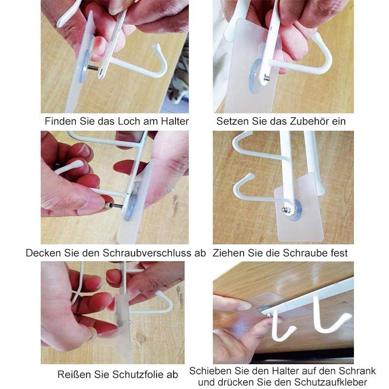 Gluschwein - 6 Haken Unterschrank Kleiderbügel