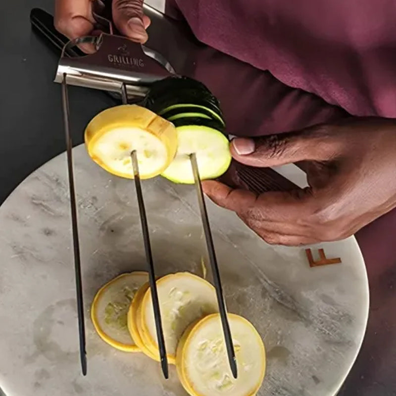 Gluschwein - Halbautomatische Grillgabel aus Edelstahl