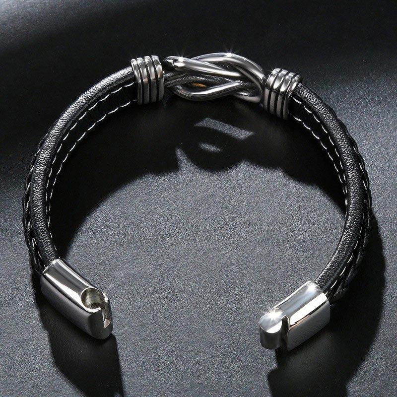 Gluschwein - Unendlichkeits-Design Herrenarmband aus Titanstahl
