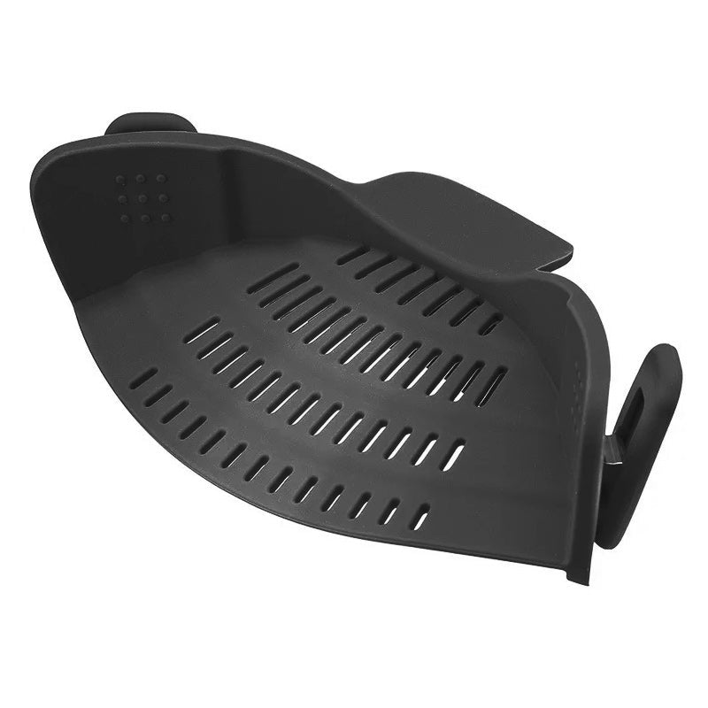 Gluschwein - Clip-On-Sieb aus Silikon für alle Töpfe und Pfannen Schwarz