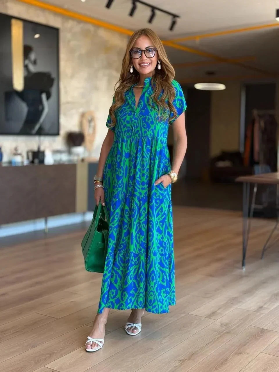 Jubilee – Vestido holgado de corte A con estampados
