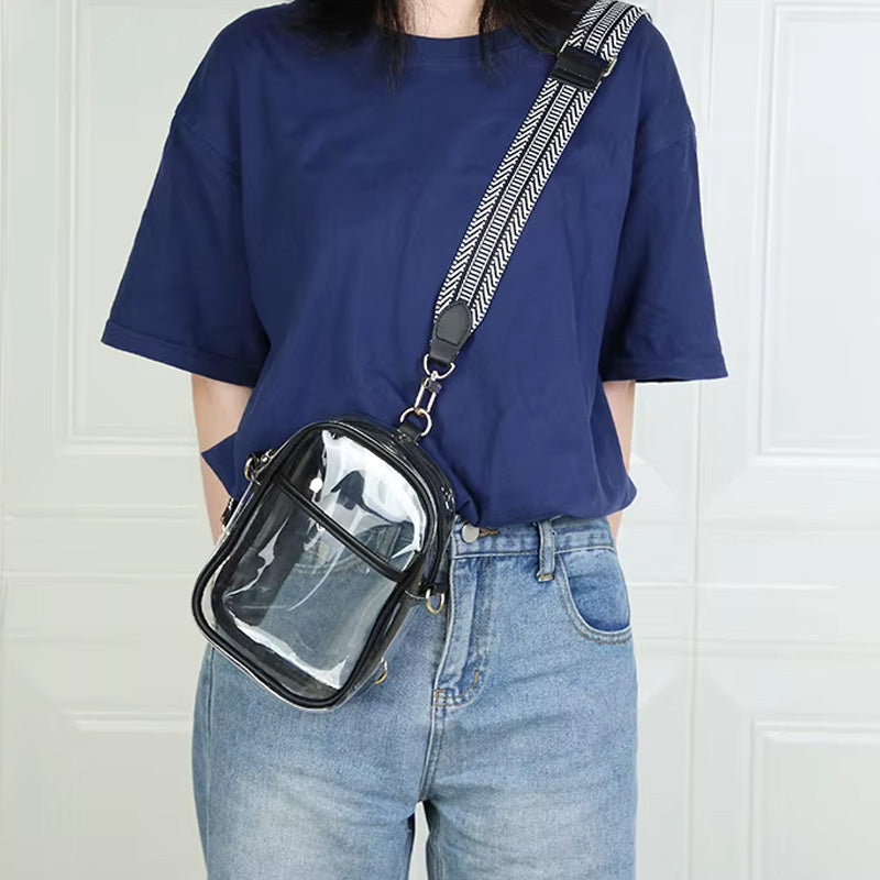 Sac bandoulière en PVC transparent