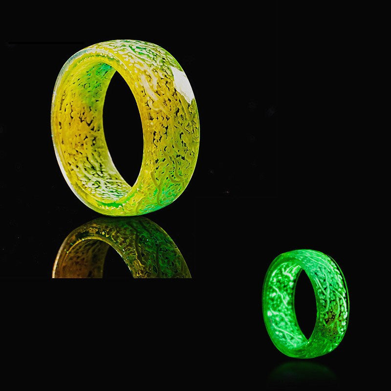 Gluschwein - Fashion Colorful Luminous Resin Fluorescent Glowing Ring