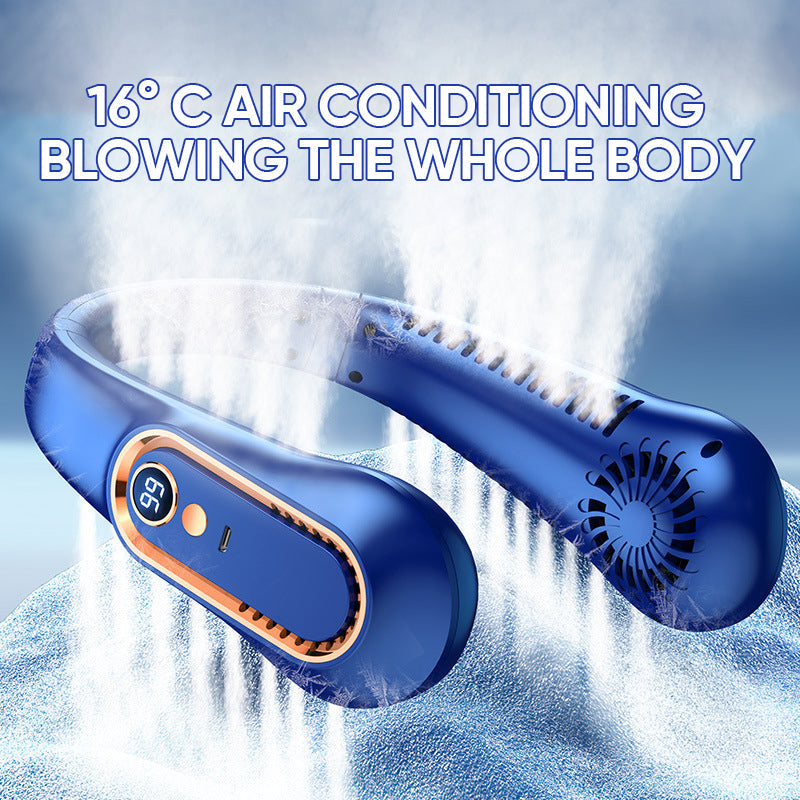Gluschwein - Nackenventilator, wiederaufladbarer USB-Lüfter, 5 Geschwindigkeiten einstellbar