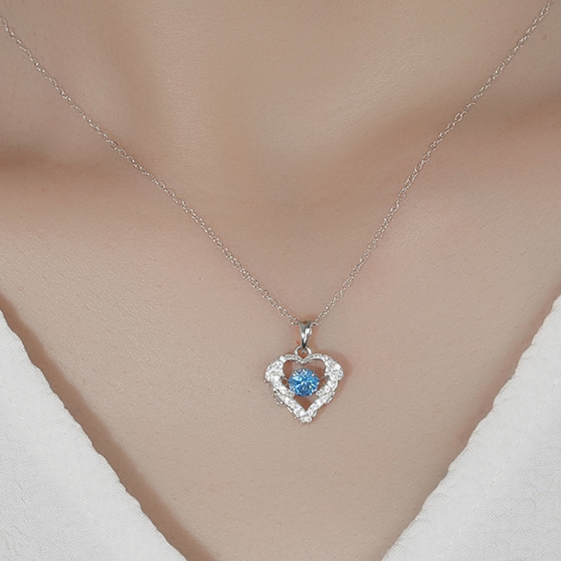 Gluschwein - Sparkling Zirconia Heart Necklace