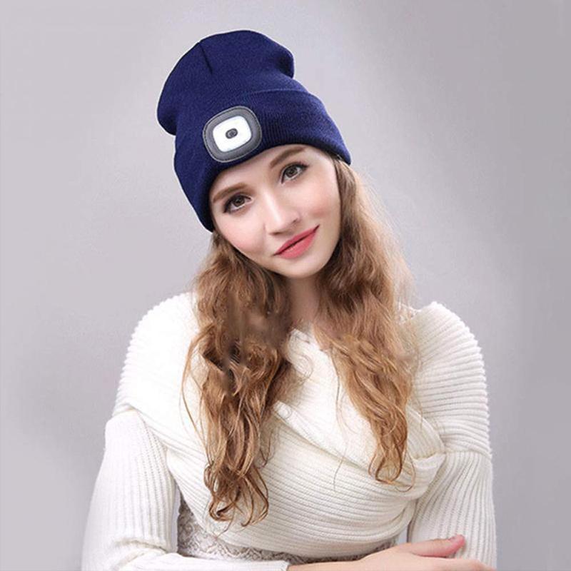 Gluschwein - Abziehbar LED Stirnlampe Beanie Mütze