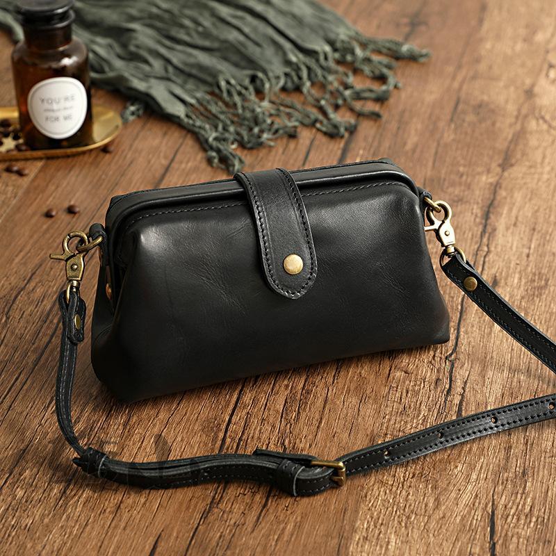 Gluschwein - Retro handgemachte Tasche Schwarz