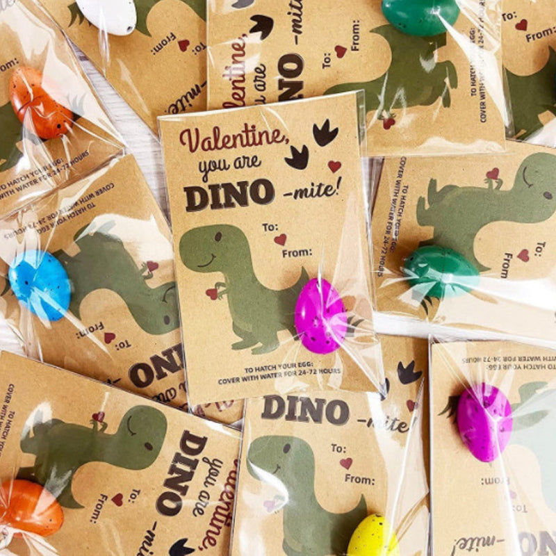 Gluschwein - 2024 Osterkarten mit Dinosaurier-Eiern 24 Stück/Set