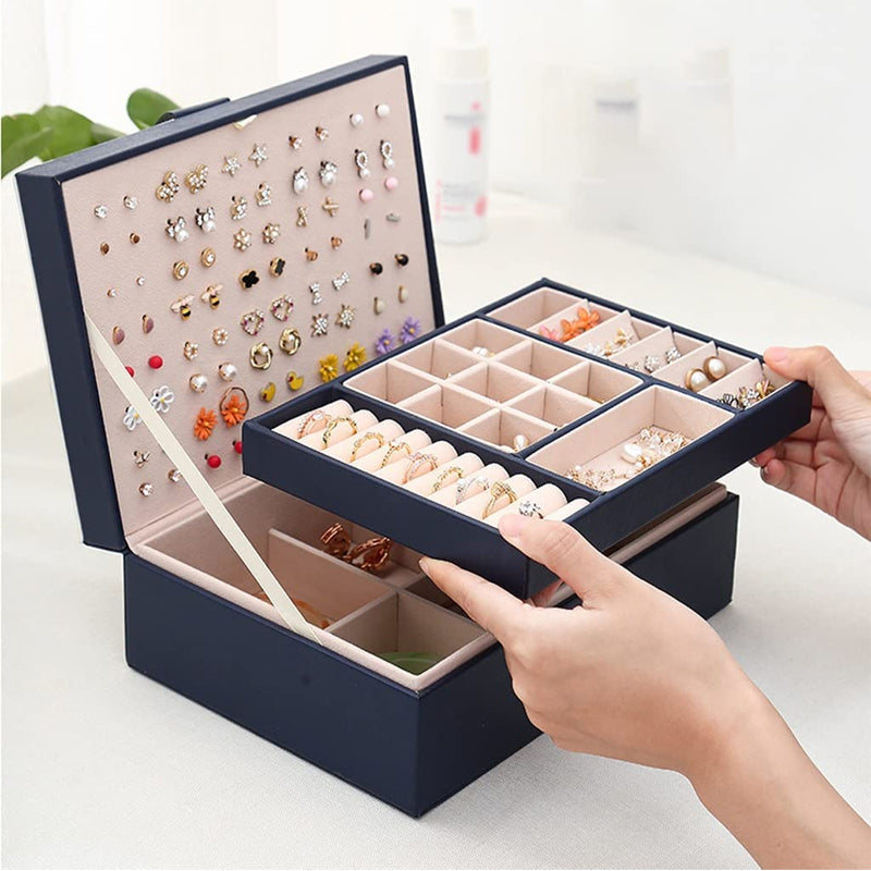 Gluschwein - Leder-Schmuckkästchen mit Schloss, Aufbewahrungsbox-Organizer